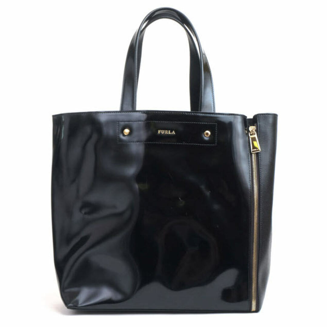 フルラ／FURLA バッグ トートバッグ 鞄 ハンドバッグ レディース 女性 女性用エナメル パテント レザー 革 本革 ブラック 黒  ジップ