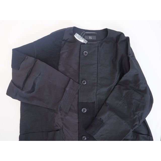 【未使用品】ワイズ Y's パッチワーク カラーレス コート ブラック 1