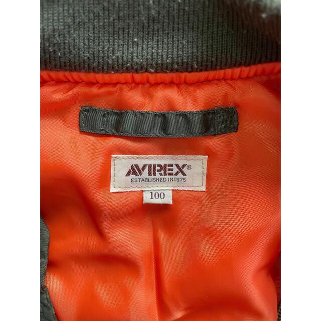 AVIREX(アヴィレックス)の来週で削除　AVIREX MA-1 カーキ　100cmアウター　ジャンパー キッズ/ベビー/マタニティのキッズ服男の子用(90cm~)(ジャケット/上着)の商品写真