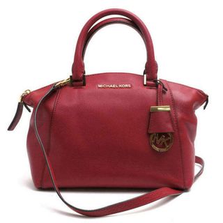 マイケルコース(Michael Kors)のマイケルコース／Michael Kors バッグ ハンドバッグ 鞄 トートバッグ レディース 女性 女性用レザー 革 本革 レッド 赤  Riley Medium Satchel 2WAY ショルダーバッグ シボ革 シュリンクレザー(ハンドバッグ)