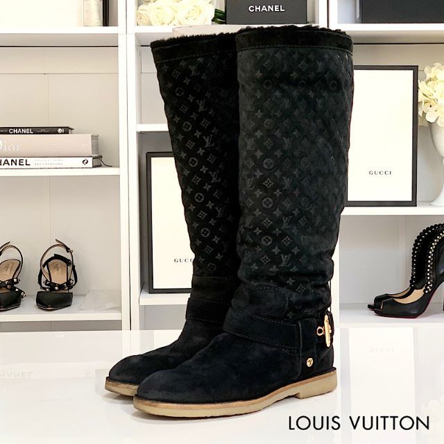 LOUIS VUITTON スエードレザーブーツ