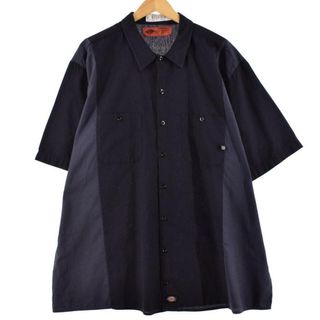 ディッキーズ(Dickies)の古着 ディッキーズ Dickies 半袖 ワークシャツ メンズXXL /eaa274505(シャツ)