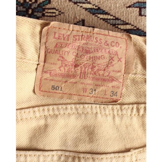 Levi's(リーバイス)の90s made in USA cream beige levis501 レディースのパンツ(デニム/ジーンズ)の商品写真