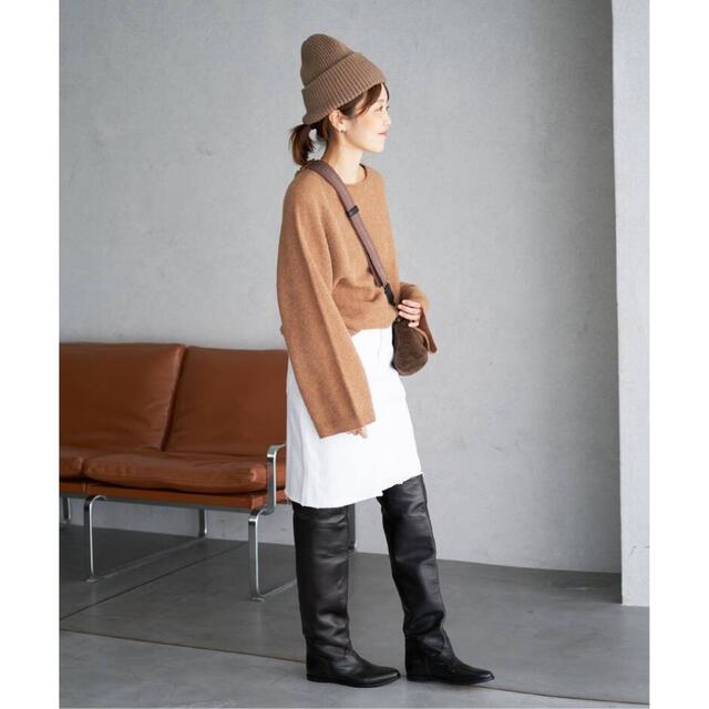 Plage Baby Alpaca ラグランプルオーバー キャメル 即納 37%割引