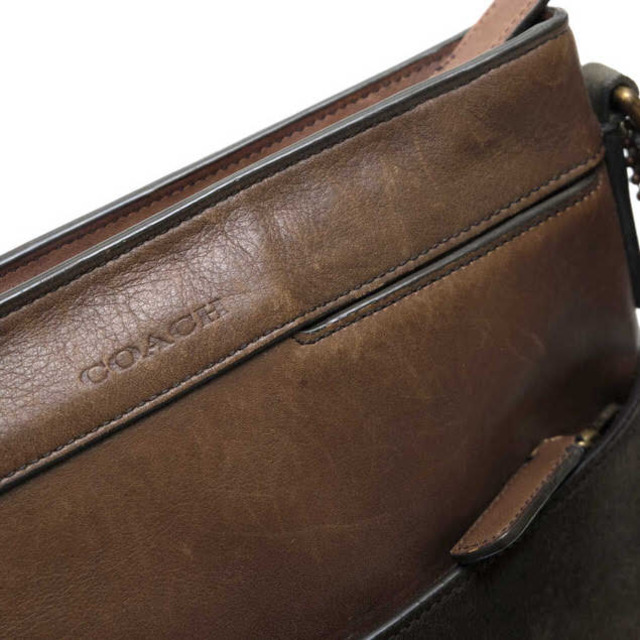 コーチ/COACH バッグ ショルダーバッグ 鞄 メンズ 男性 男性用スエード スウェード レザー 革 本革 オリーブ カーキ 71096 ブリーカー スウェード スカウト バッグ X クロスボディ