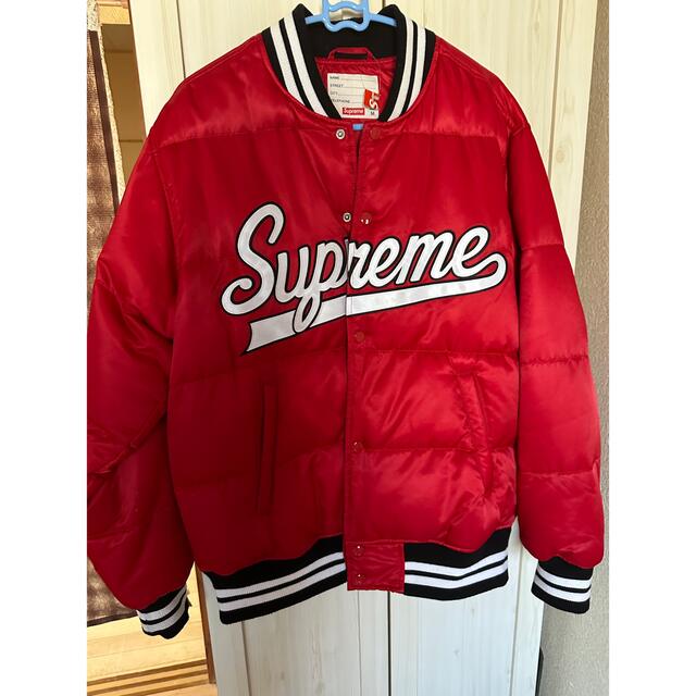 Supreme Script Varsity Puffy Jacket ダウンメンズ