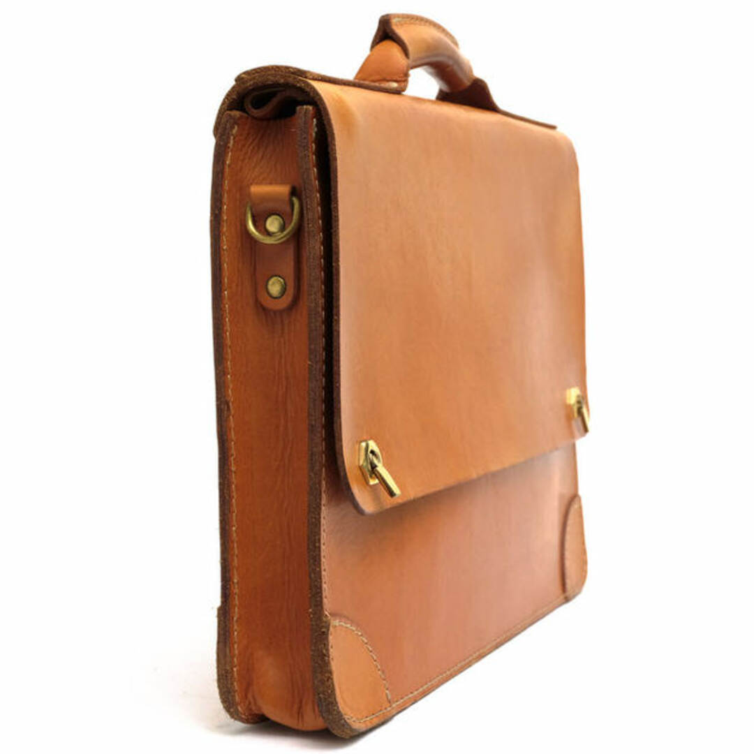 ヘルツ／ バッグ ブリーフケース ビジネスバッグ 鞄 ビジネス メンズ 男性 男性用レザー 革 本革 ブラウン 茶  フラップ式