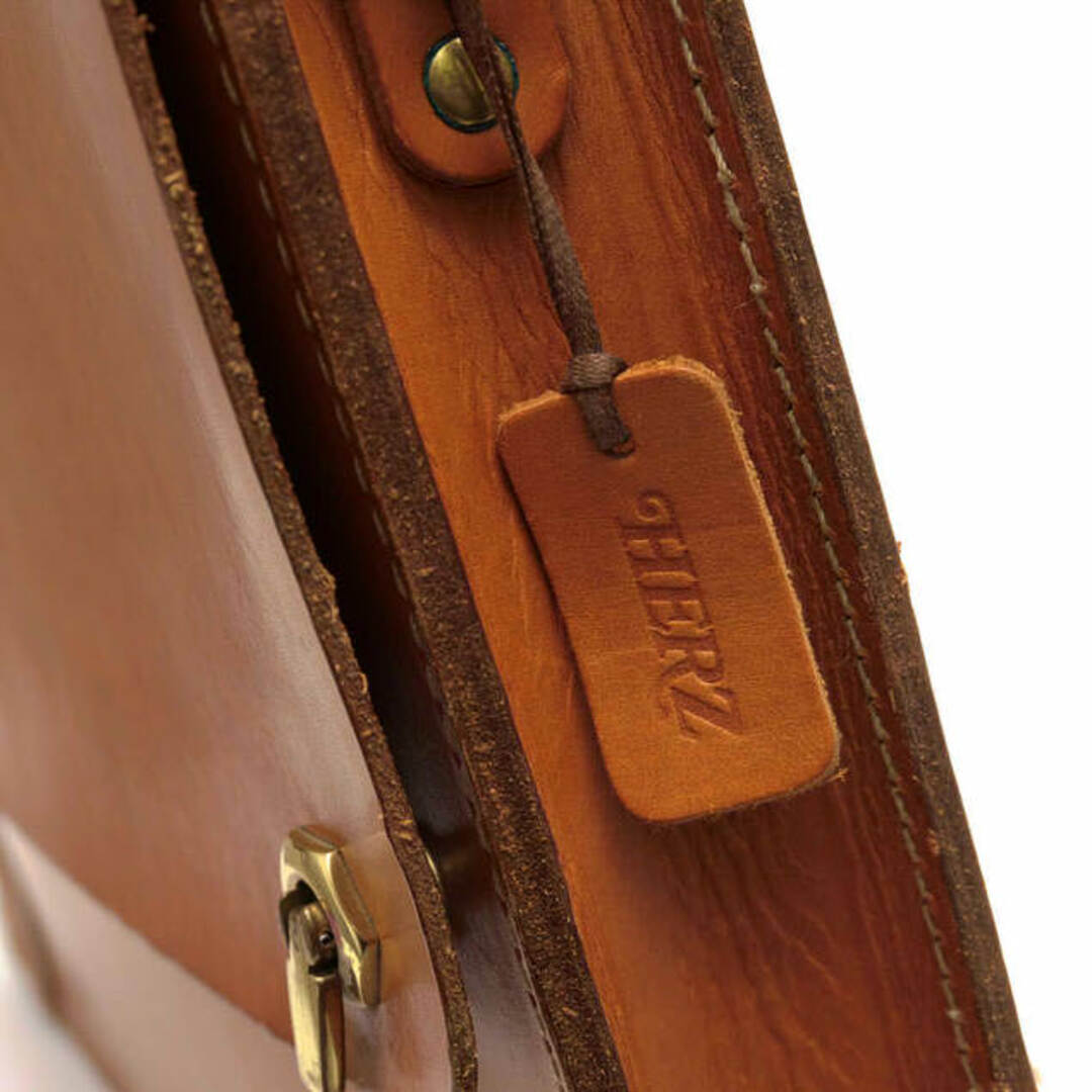 ヘルツ／HERZ バッグ ブリーフケース ビジネスバッグ 鞄 ビジネス メンズ 男性 男性用レザー 革 本革 ブラウン 茶 B-1-M フラップ式