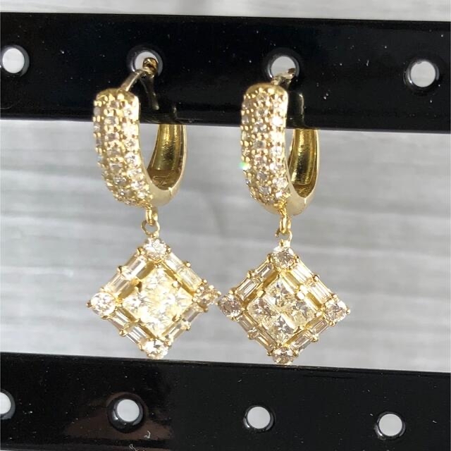 超安い品質 ダイヤモンドフープピアス ピアス - talento.com.py