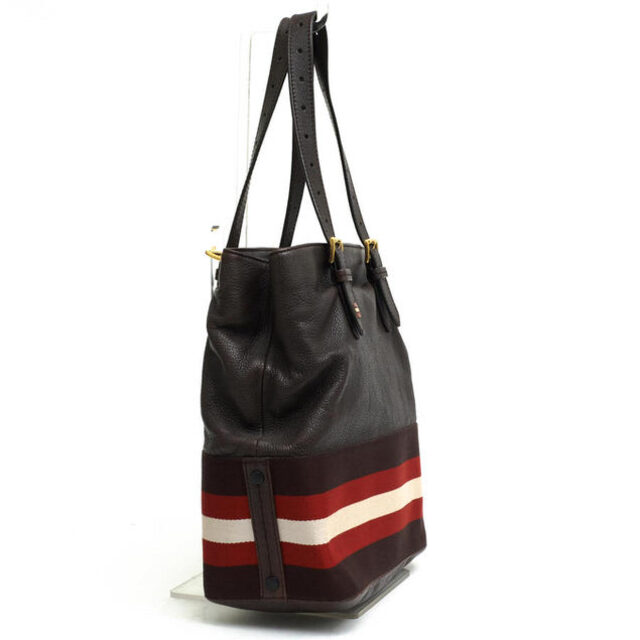 Bally(バリー)のバリー／BALLY バッグ トートバッグ 鞄 ハンドバッグ レディース 女性 女性用レザー 革 本革 ダークブラウン 茶 ブラウン  シェリーライン シボ革 シュリンクレザー 肩掛け ワンショルダーバッグ レディースのバッグ(トートバッグ)の商品写真