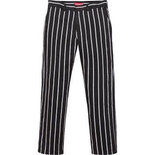 シュプリーム(Supreme)のw30 Supreme 17ss Work Pant  Black Strip(ワークパンツ/カーゴパンツ)