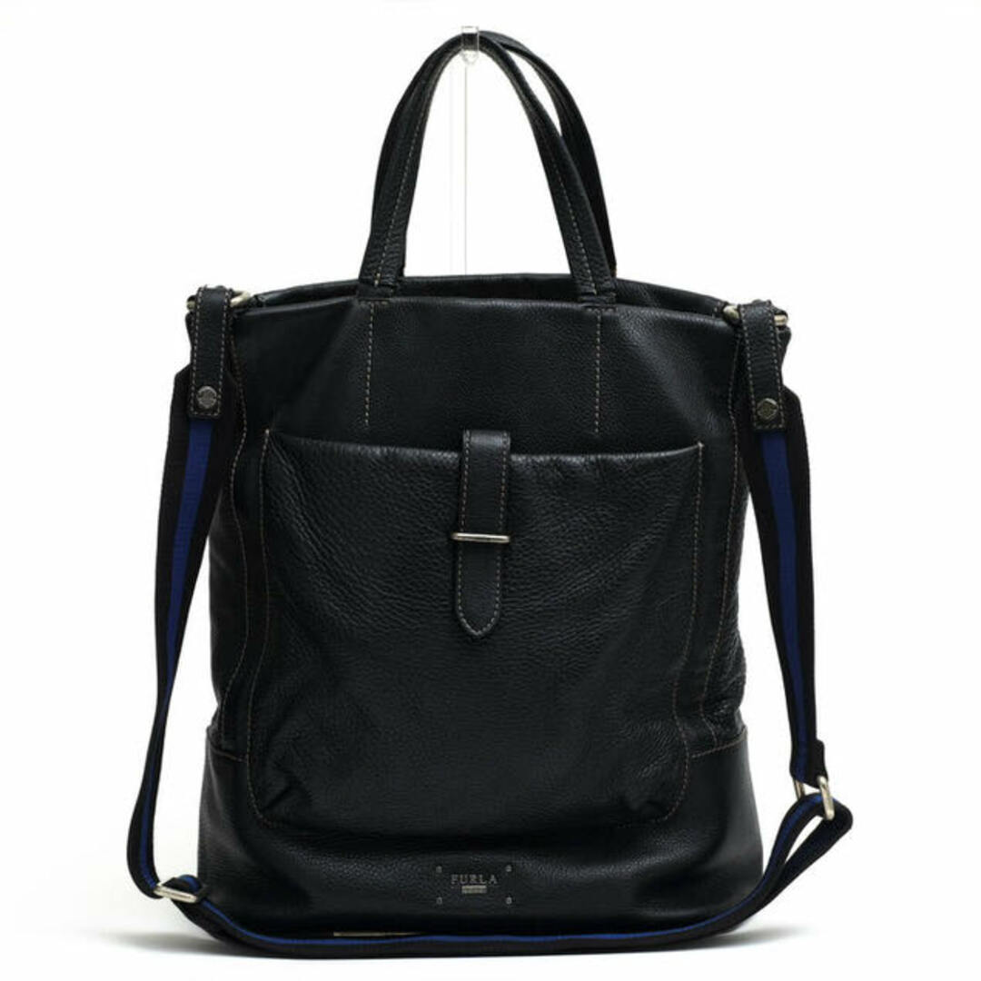 193 新品 FURLA フルラMEN シュリンクレザーショルダーバッグシボ革