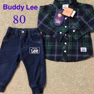 バディーリー(Buddy Lee)の新品＊Buddy Lee リー　チェックシャツ&デニムパンツ　80(シャツ/カットソー)