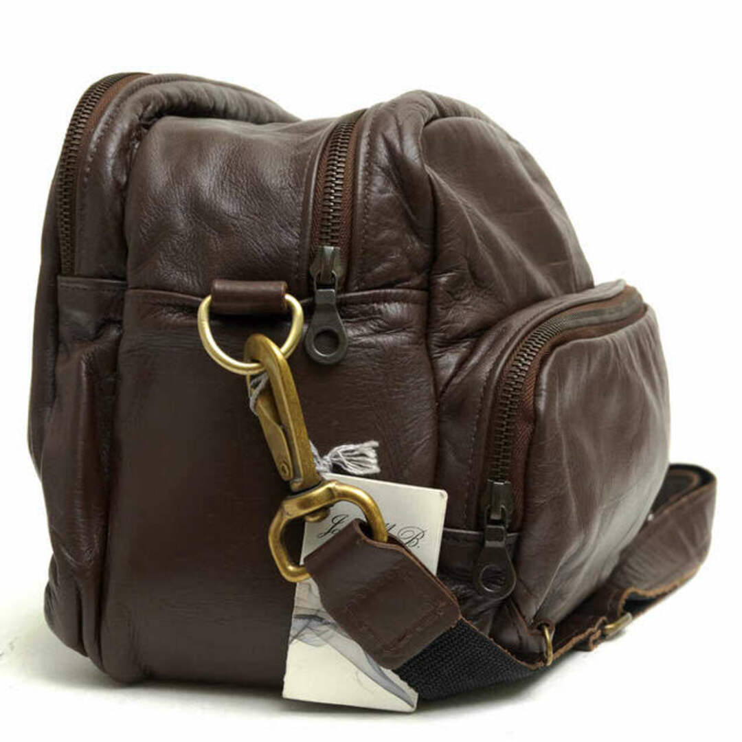 ジャスエムビー／Jas-M.B. バッグ ショルダーバッグ 鞄 メンズ 男性 男性用レザー 革 本革 ダークブラウン 茶 ブラウン  WPS017 ヴィンテージ加工 2