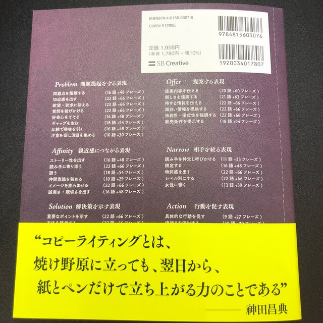 売れるコピーライティング単語帖 探しているフレーズが必ず見つかる言葉のアイデア２ エンタメ/ホビーの本(ビジネス/経済)の商品写真