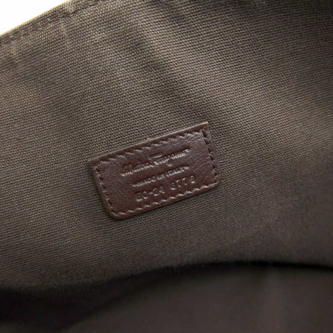 フェラガモ/Salvatore Ferragamo バッグ ショルダーバッグ 鞄 メンズ 男性 男性用レザー 革 本革 ダークブラウン 茶 ブラウン EO-24 8779 ガンチーニ型押し メッセンジャーバッグ 8