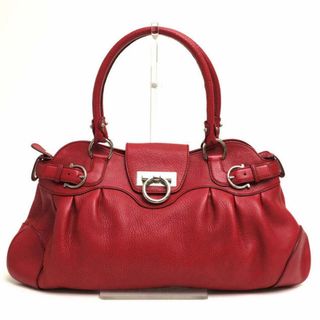 《美品》Ferragamo（フェラガモ）レザー ハンドバッグ レッド系