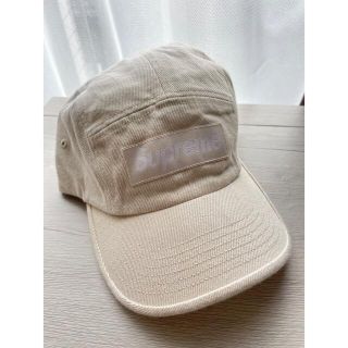 supreme fleece box logo camp cap “beige”