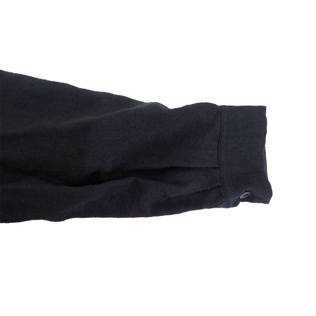 Y's(ワイズ)の【未使用品】 ワイズ Y's ヘリンボーン リネン ウール コート ブラック 2 レディースのジャケット/アウター(スプリングコート)の商品写真