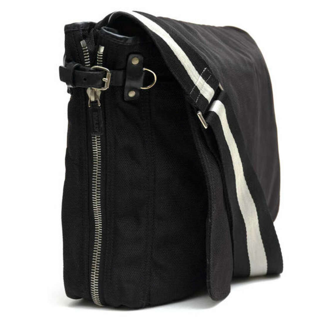 バリー／BALLY バッグ ショルダーバッグ 鞄 メンズ 男性 男性用ナイロン レザー 革 本革 ブラック 黒  PELNATI バリーストライプ メッセンジャーバッグ 2