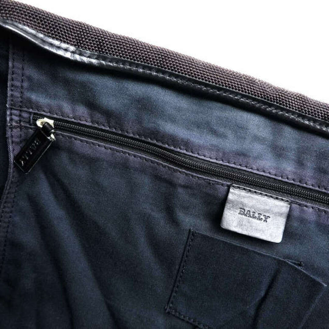バリー／BALLY バッグ ショルダーバッグ 鞄 メンズ 男性 男性用ナイロン レザー 革 本革 ブラック 黒  PELNATI バリーストライプ メッセンジャーバッグ 8