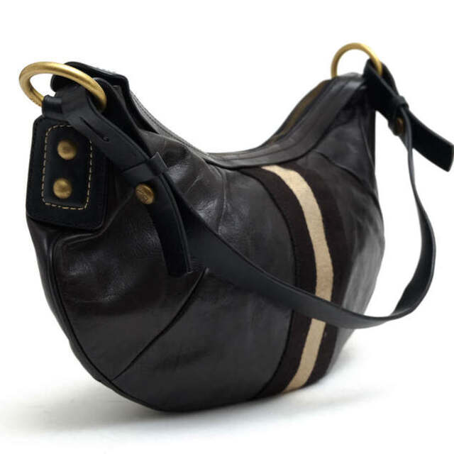 Bally(バリー)のバリー／BALLY バッグ ショルダーバッグ 鞄 メンズ 男性 男性用レザー 革 本革 ブラック 黒  TWISP 三日月型 ボディバッグ メンズのバッグ(ボディーバッグ)の商品写真