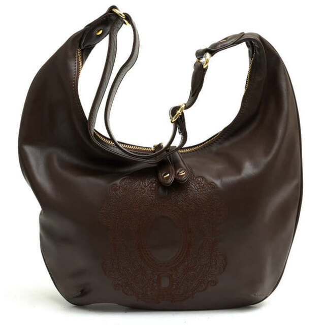 バルコス／BARCOS バッグ ショルダーバッグ 鞄 レディース 女性 女性用レザー 革 本革 ダークブラウン 茶 ブラウン  クラウン刺繍レディース