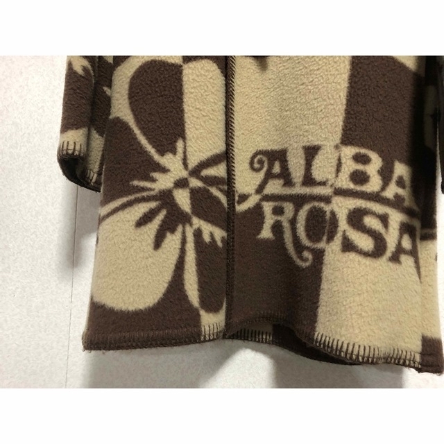 美しい アルバローザ(ALBA ROSA)新升目コート 茶色×黄色 ロングコート