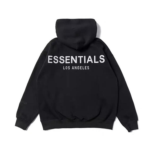 LA限定Fear of God Essentials リフレクターロゴ　パーカー 1