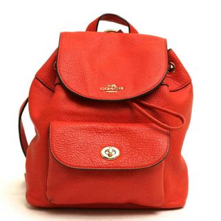 コーチ(COACH)のコーチ／COACH リュック バッグ デイパック バックパック レディース 女性 女性用レザー 革 本革 オレンジ  F37621 ビリー ミニ バックパック シボ革 シュリンクレザー(リュック/バックパック)