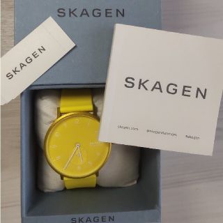 スカーゲン(SKAGEN)の【匿名配送】スカーゲン　skw6557 腕時計　イエロー(腕時計(アナログ))