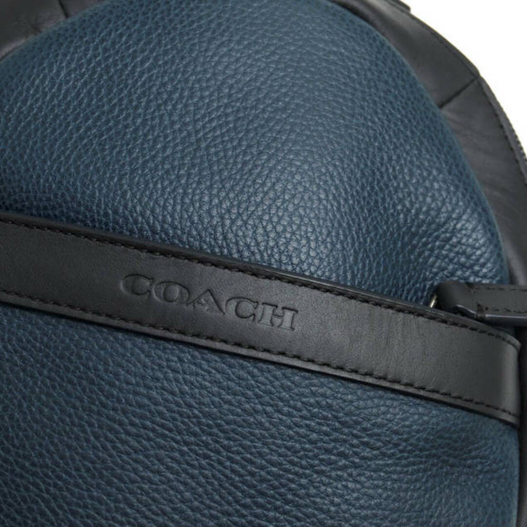 コーチ/COACH バッグ ショルダーバッグ 鞄 メンズ 男性 男性用レザー 革 本革 ブルー 青 F71344 Camden leather Sling Pack カムデン レザー スリングパック ボディバッグ シボ革 シュリンクレザー