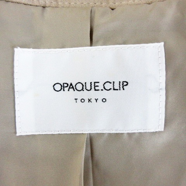 OPAQUE.CLIP(オペークドットクリップ)のオペークドットクリップ ジャケット ハイネック ジップアップ 長袖 S ベージュ レディースのジャケット/アウター(その他)の商品写真