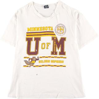 古着 90s USA製 ミネソタ大学 バスケットボール Tシャツ XXL library 