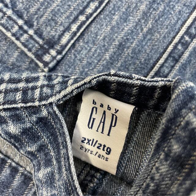 GAP Kids(ギャップキッズ)のbaby gap ジャンパスカート　90 デニム　ギャップ キッズ/ベビー/マタニティのキッズ服女の子用(90cm~)(スカート)の商品写真