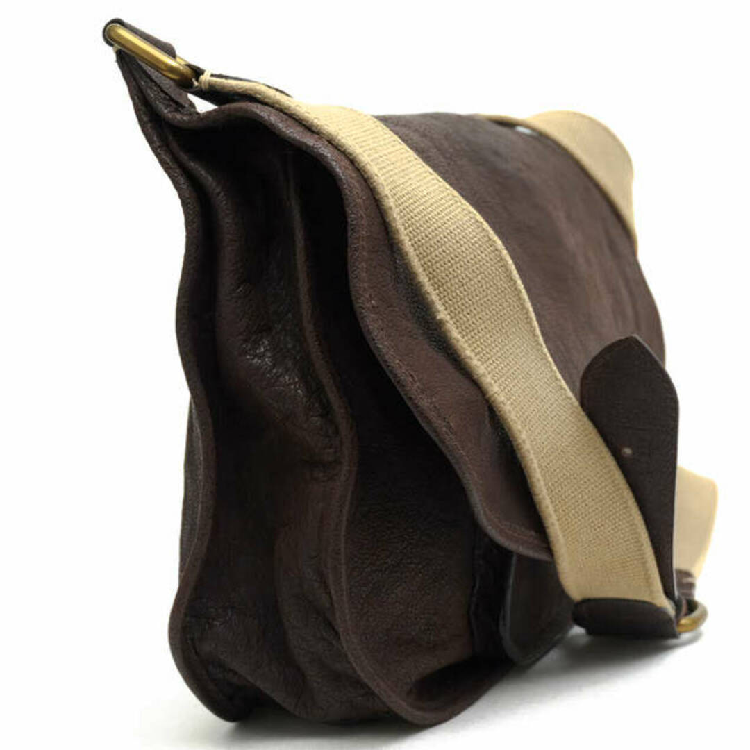 ダンヒル／Dunhill バッグ ショルダーバッグ 鞄 メンズ 男性 男性用レザー 革 本革 ダークブラウン 茶 ブラウン  F86020B フラップ式 シボ革 シュリンクレザー メッセンジャーバッグ