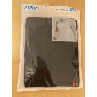 ユニクロ(UNIQLO)のエアリズムメッシュタンクトップ　xxl 黒　Black(タンクトップ)