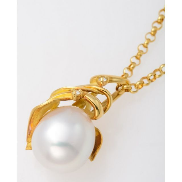 K18 南洋真珠・ダイヤモンド ネックレス 品番n21-290