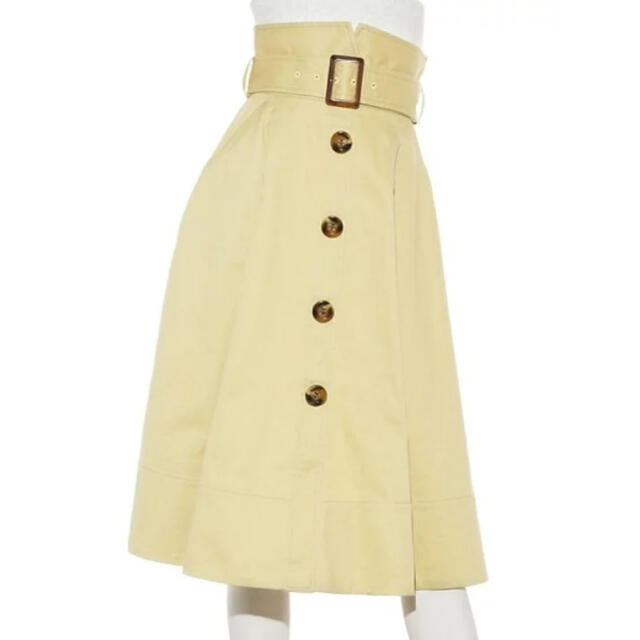 Lily Brown(リリーブラウン)のウエストベルトフレアスカート レディースのスカート(ひざ丈スカート)の商品写真
