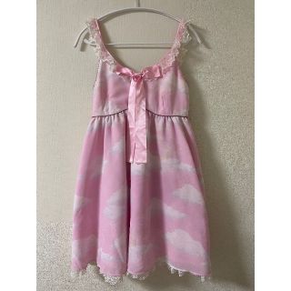 アンジェリックプリティー(Angelic Pretty)の 3月値下げMisty sky JSK ピンク　Angelic Pretty(ひざ丈ワンピース)