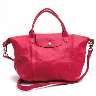 ロンシャン(LONGCHAMP)のロンシャン／Longchamp バッグ ハンドバッグ 鞄 トートバッグ レディース 女性 女性用レザー 革 本革 ピンク  ル・プリアージュ キュイール LE PLIAGE CUIR 2WAY ショルダーバッグ(ハンドバッグ)