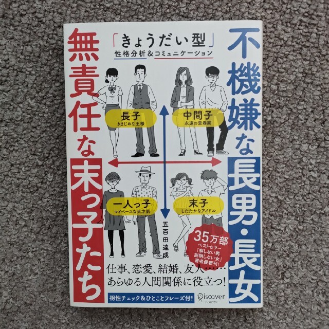 不機嫌な長男・長女無責任な末っ子たち 「きょうだい型」性格分析＆コミュニケ－ショ エンタメ/ホビーの本(ビジネス/経済)の商品写真