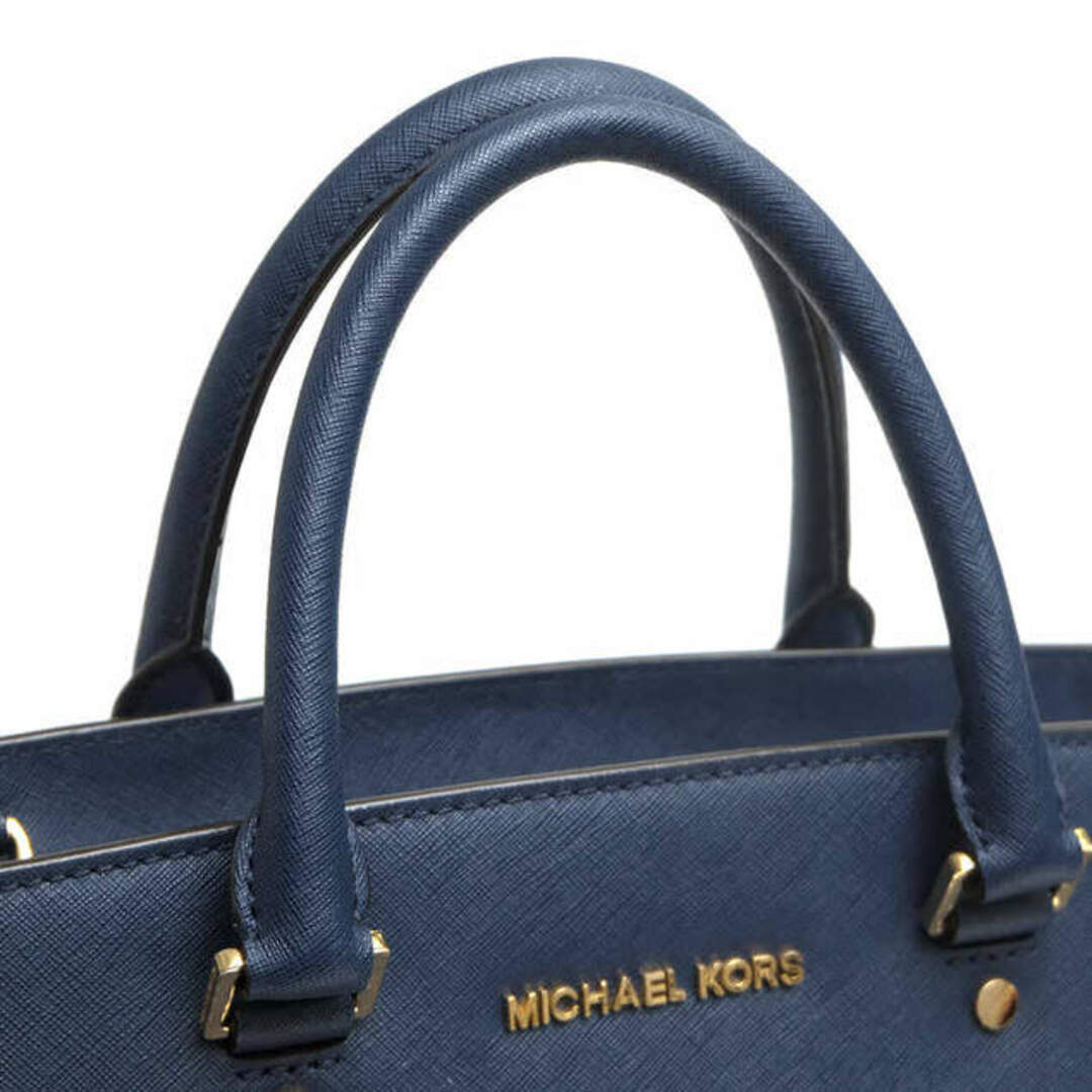 Michael Kors(マイケルコース)のマイケルコース／Michael Kors バッグ ハンドバッグ 鞄 トートバッグ レディース 女性 女性用レザー 革 本革 ネイビー 紺  30S3GLMS2L SELMA ミディアム トップジップ サッチェル セルマ 定番 レディースのバッグ(ハンドバッグ)の商品写真