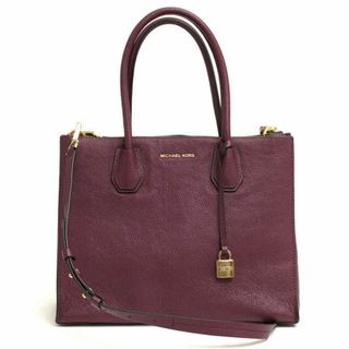 マイケルコース(Michael Kors)のマイケルコース／Michael Kors バッグ ハンドバッグ 鞄 トートバッグ レディース 女性 女性用レザー 革 本革 レッド ブラウン 赤 茶  MERCER マーサー 2WAY ショルダーバッグ シボ革 シュリンクレザー(ハンドバッグ)