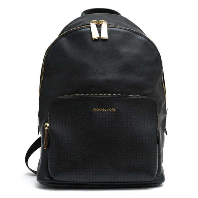 マイケルコース/Michael Kors リュック バッグ デイパック バックパック レディース 女性 女性用レザー 革 本革 ブラック 黒 パンチング加工 \半額SALE/ 66.0%OFF マイケルコース 本革リュック