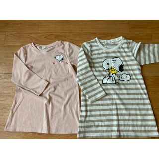 スヌーピー(SNOOPY)のロンT トップス　95 2枚セット　95 SNOOPY(Tシャツ/カットソー)