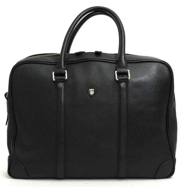 シップス／SHIPS バッグ ブリーフケース ビジネスバッグ 鞄 ビジネス メンズ 男性 男性用レザー 革 本革 ブラック 黒  118-43-2645 シボ革 シュリンクレザー