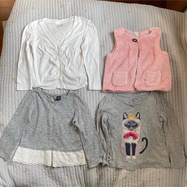 babyGAP(ベビーギャップ)のbabyGap ベビーギャップ　100サイズ 4点　ロンTシャツ　カーディガン キッズ/ベビー/マタニティのキッズ服女の子用(90cm~)(Tシャツ/カットソー)の商品写真