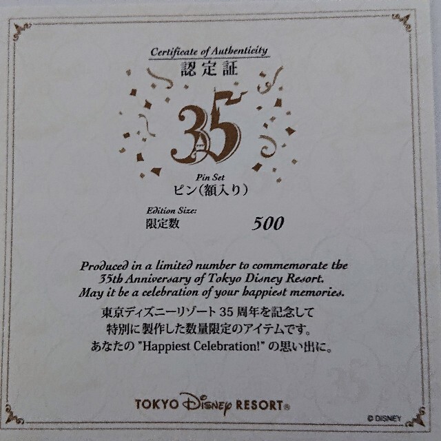 【新品】ディズニー35周年ピンバッチコレクション【限定品】 6
