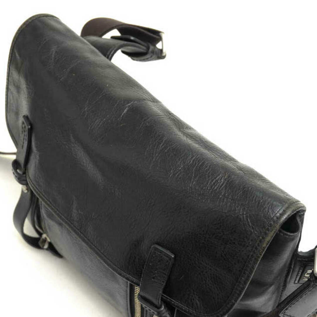 トゥミ／TUMI バッグ ショルダーバッグ 鞄 メンズ 男性 男性用レザー 革 本革 ブラック 黒  68153D Laredo コロラド デラックス・メッセンジャー メッセンジャーバッグ シボ革 シュリンクレザー 3